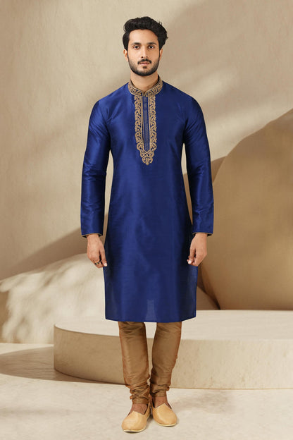 Banarasi Art Silk Kurta Pajama In Beige colour KP1230296 A
