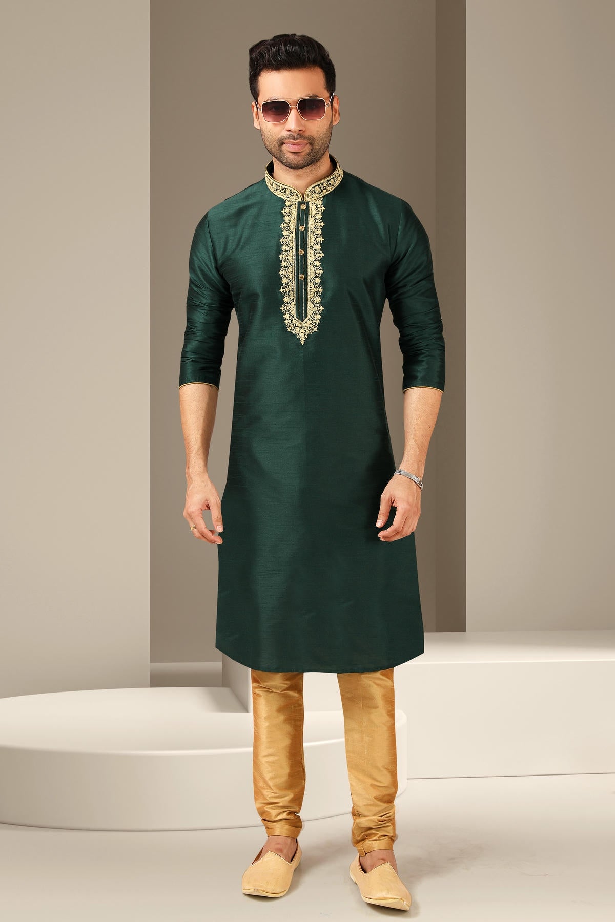 Banarasi Art Silk Kurta Pajama In Beige colour KP1230302 C