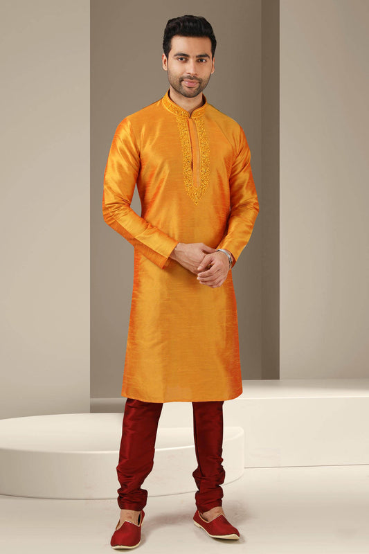 Banarasi Art Silk Kurta Pajama In Maroon colour KP1230297 A