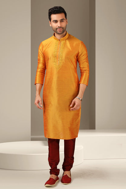 Banarasi Art Silk Kurta Pajama In Maroon colour KP1230297 C