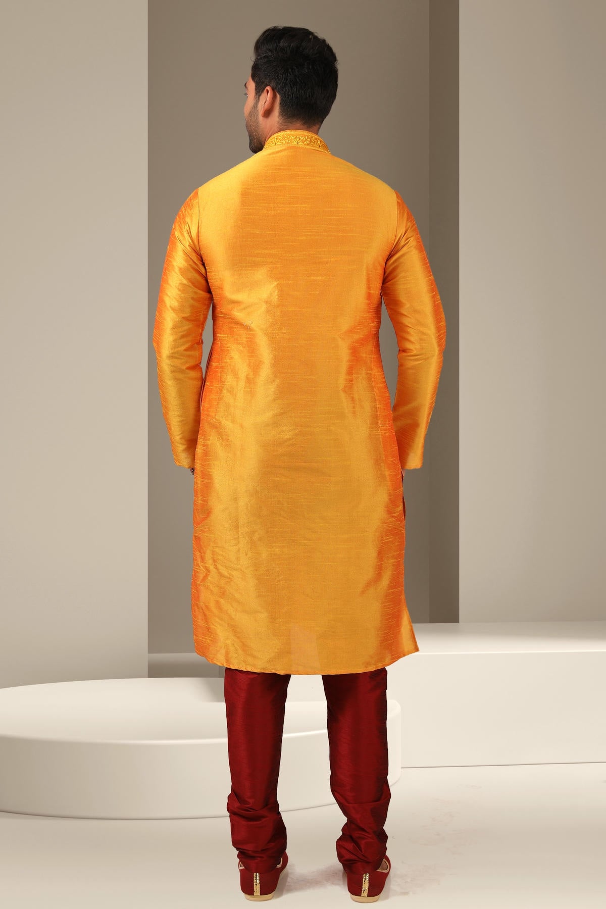 Banarasi Art Silk Kurta Pajama In Maroon colour KP1230297 D