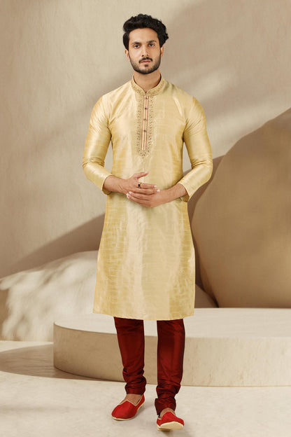 Banarasi Art Silk Kurta Pajama In Maroon colour KP1230300 C
