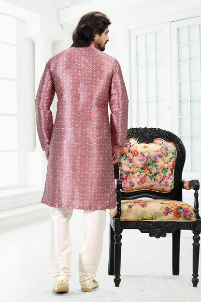 Banarasi Silk Kurta Pajama In Dark Pink colour KP1230389 C