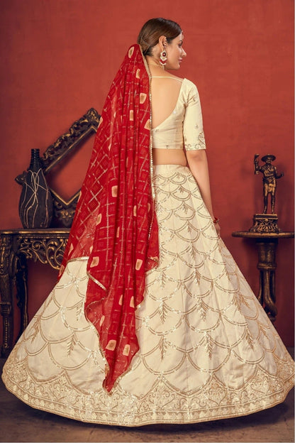 Beige Colour Art Silk Embroidery Lehenga Choli LC1150066 A