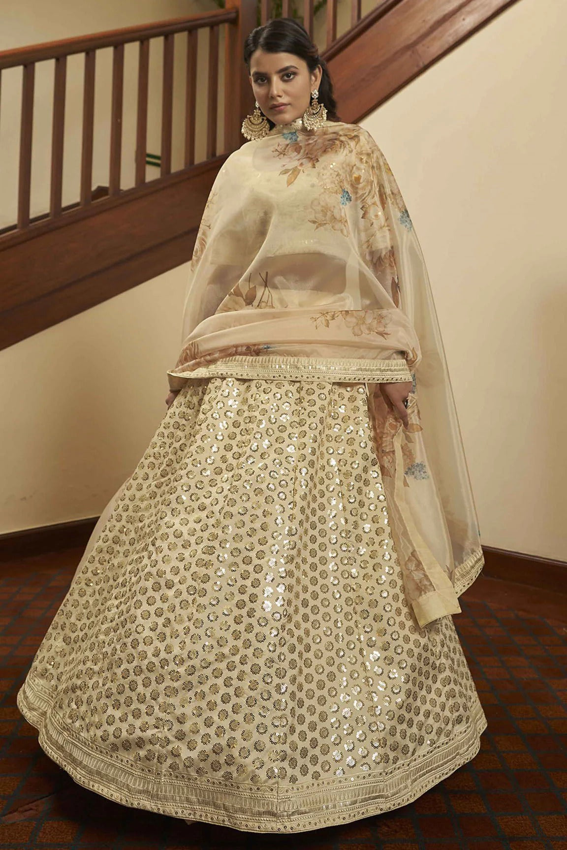 Beige Colour Art Silk Embroidery Lehenga Choli LC1150090 A