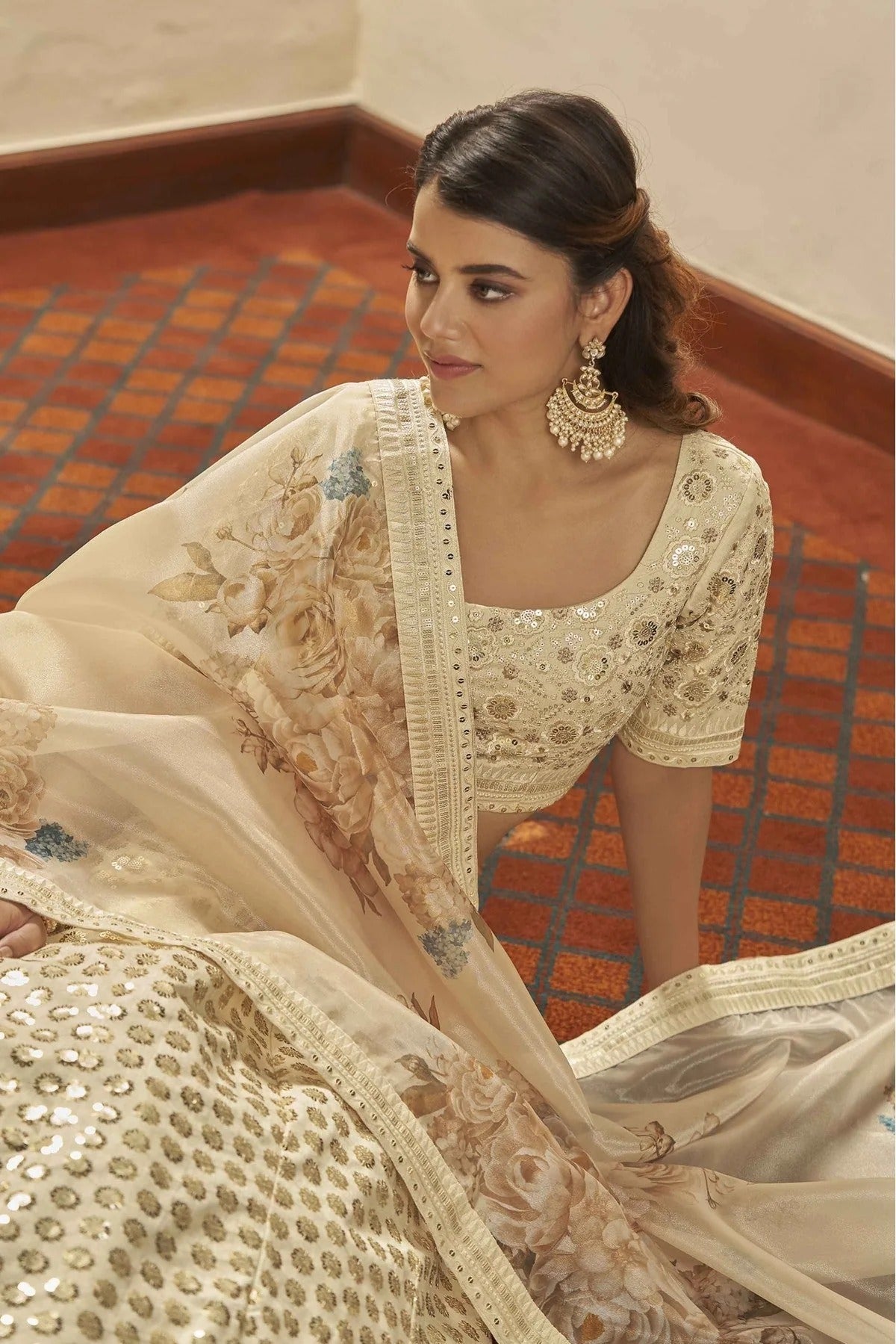 Beige Colour Art Silk Embroidery Lehenga Choli LC1150090 B