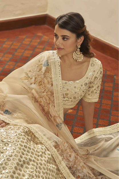 Beige Colour Art Silk Embroidery Lehenga Choli LC1150090 B