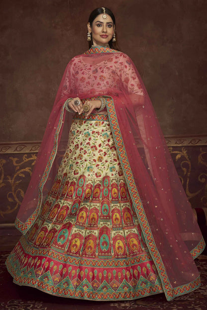 Beige Colour Art Silk Printed Lehenga Choli LC1150114 A