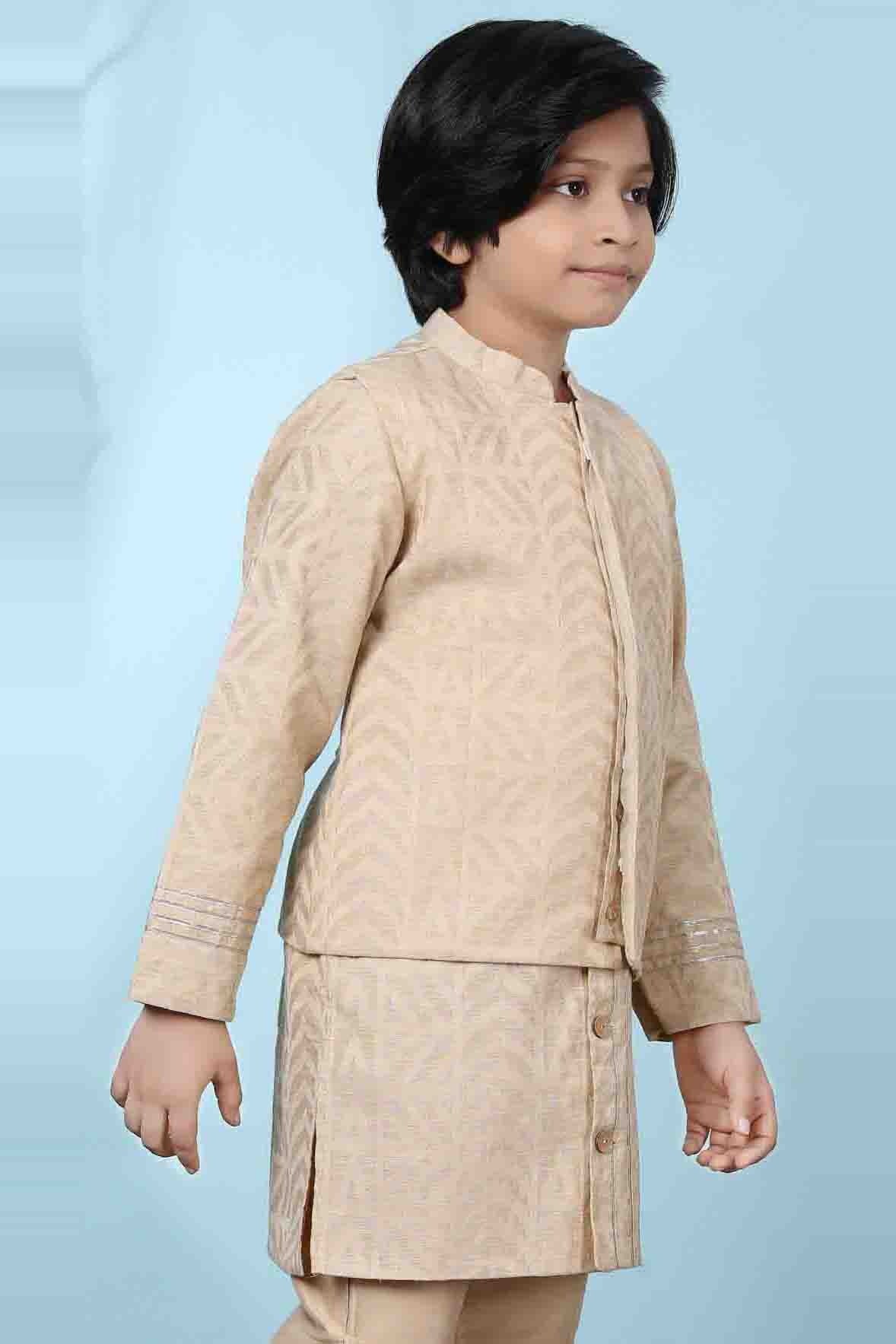 Beige Colour Chanderi Silk Jacket BW1070131 B