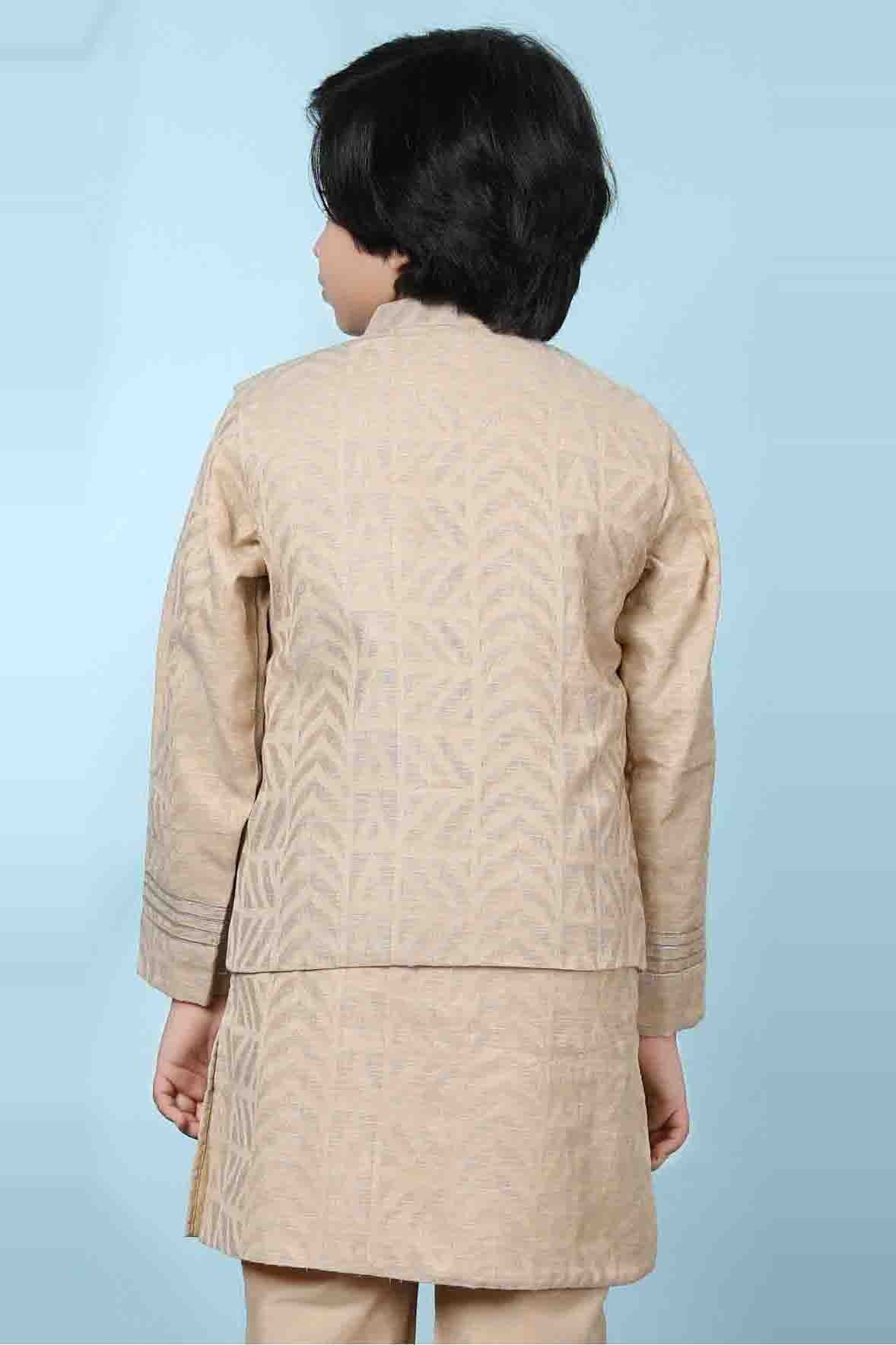Beige Colour Chanderi Silk Jacket BW1070131 C