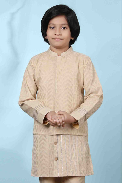 Beige Colour Chanderi Silk Jacket BW1070131