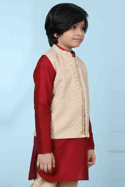 Beige Colour Chanderi Silk Jacket BW1070132 B