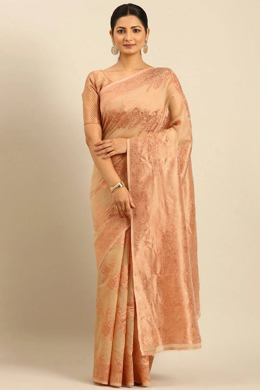 Beige Colour Cotton Traditional Saree SD1102499