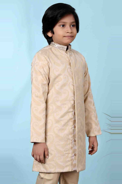 Beige Colour Handloom Silk Jacket BW1070122 A