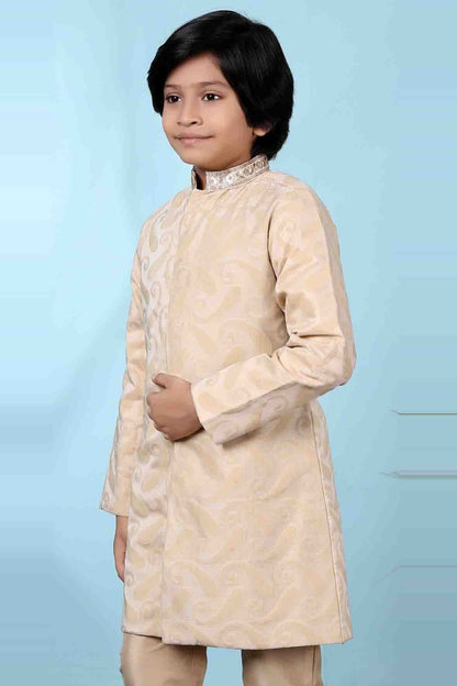 Beige Colour Handloom Silk Jacket BW1070122 B