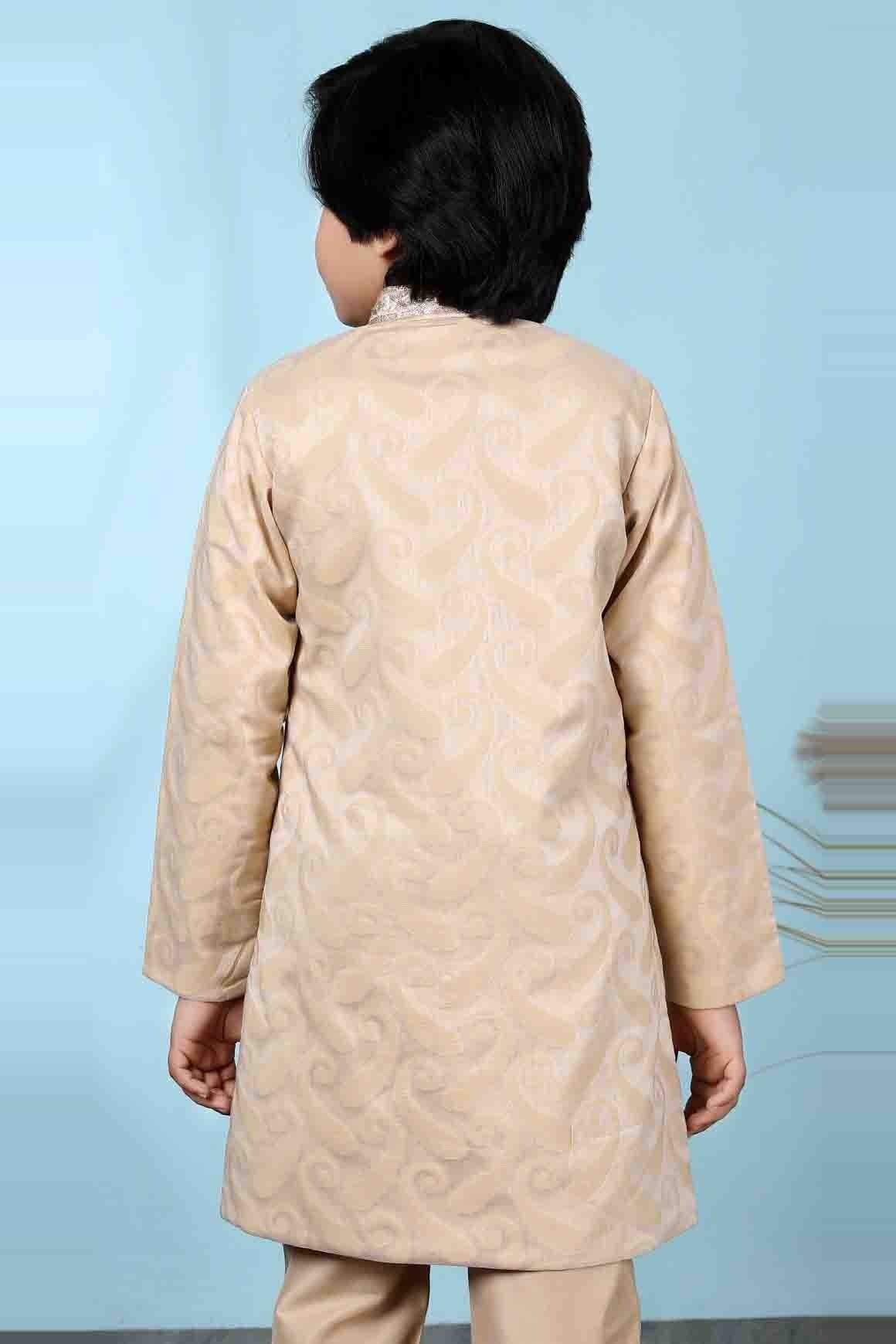 Beige Colour Handloom Silk Jacket BW1070122 C