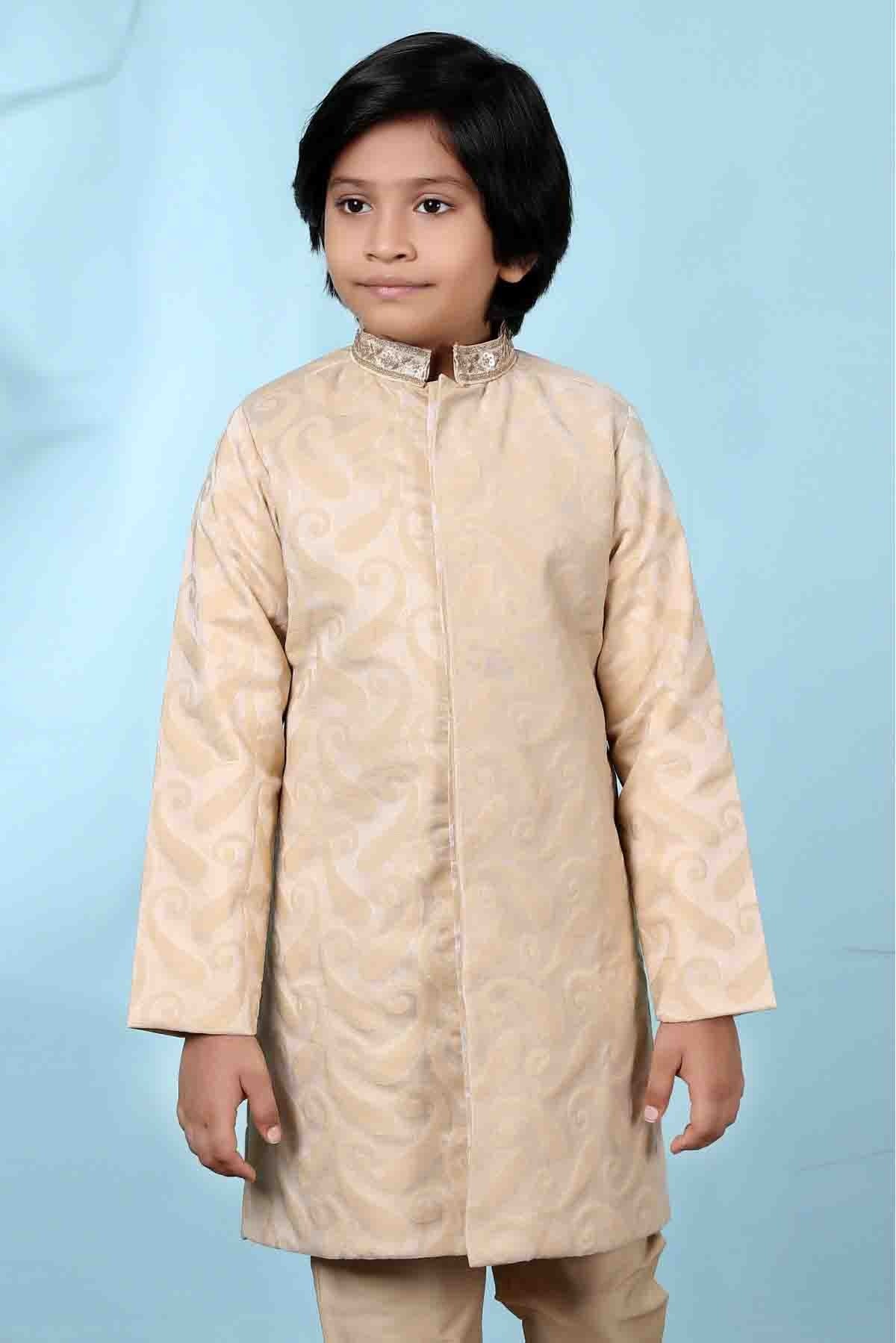Beige Colour Handloom Silk Jacket BW1070122