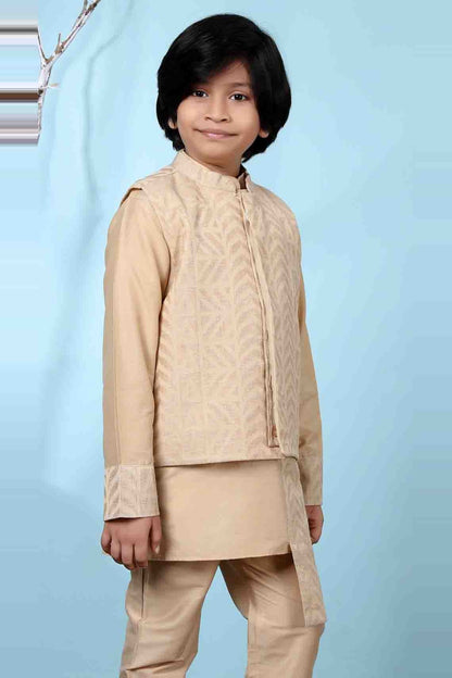Beige Colour Handloom Silk Jacket BW1070130 B