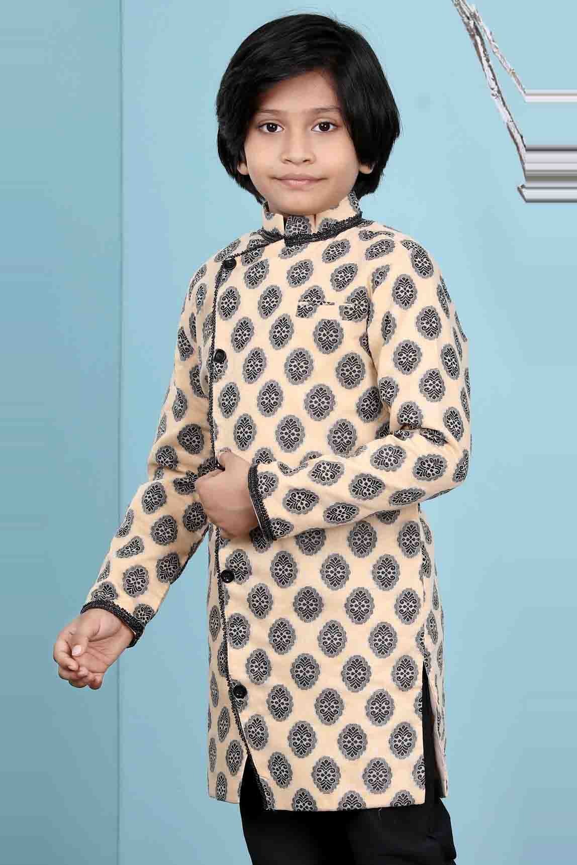 Beige Colour Handloom Silk Jacket BW1070140 B