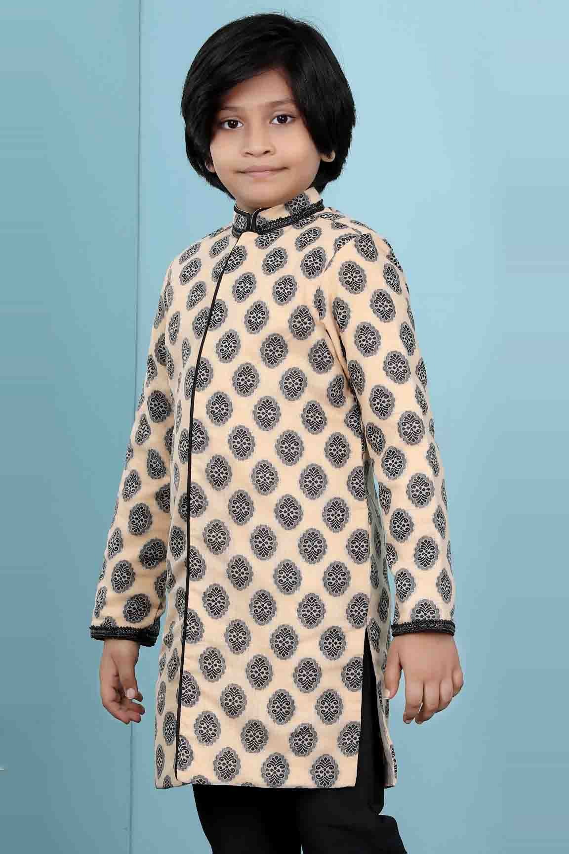 Beige Colour Handloom Silk Jacket BW1070142 A