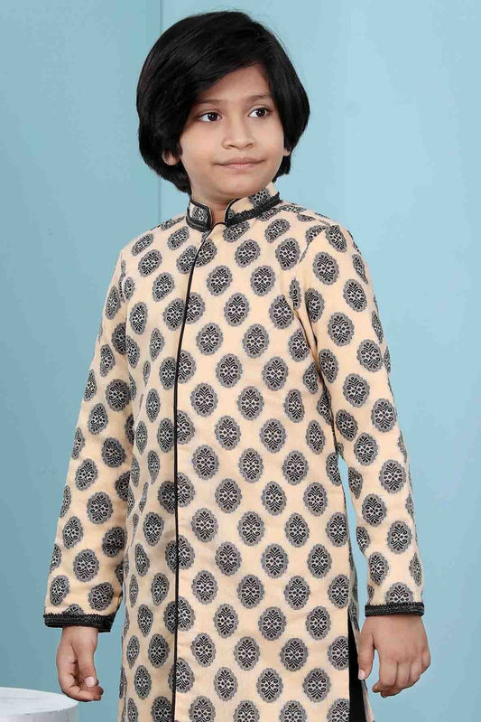 Beige Colour Handloom Silk Jacket BW1070142