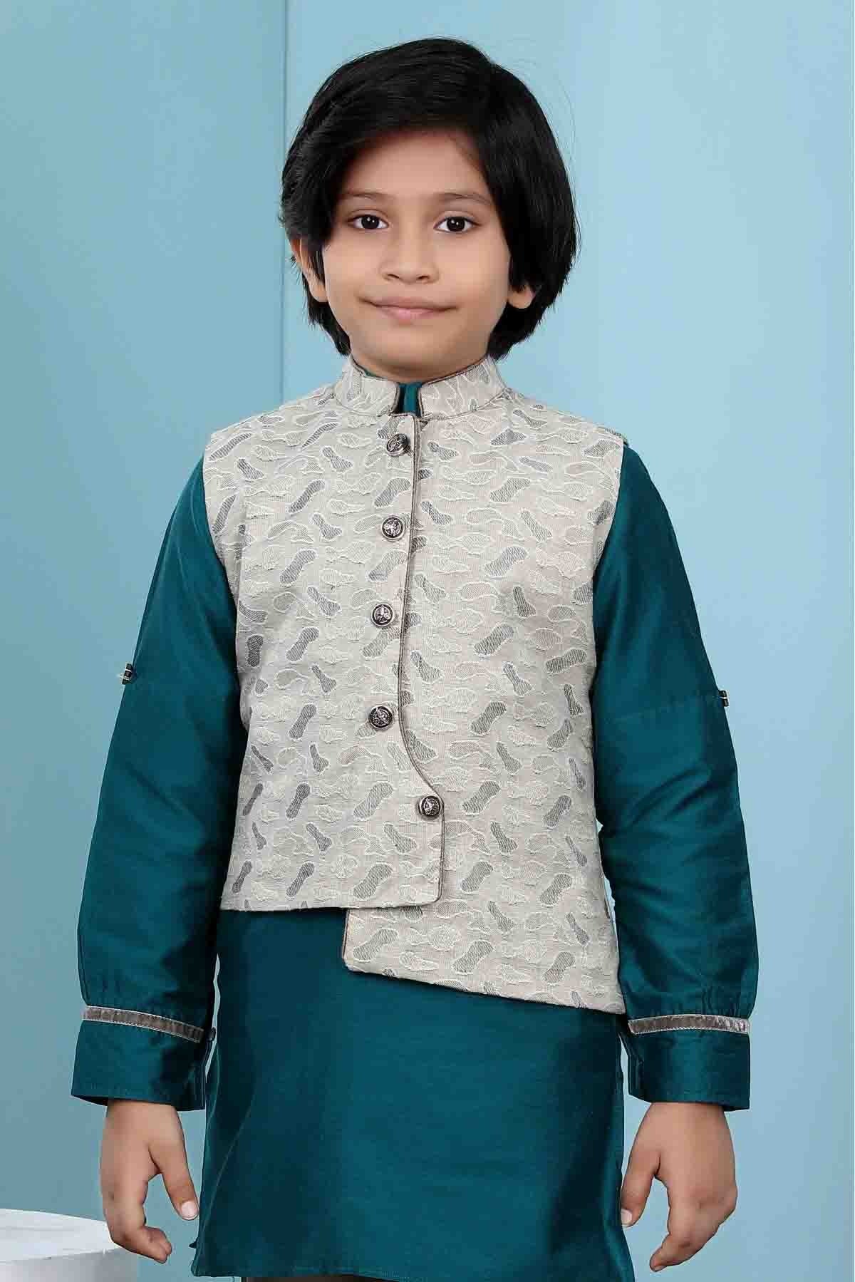 Beige Colour Handloom Silk Jacket BW1070149