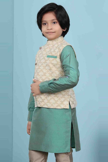 Beige Colour Handloom Silk Jacket BW1070152 B
