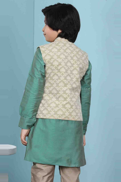 Beige Colour Handloom Silk Jacket BW1070152 C