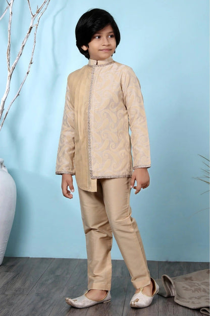 Beige Colour Handloom Silk Kurta Pajama BW1070069 A
