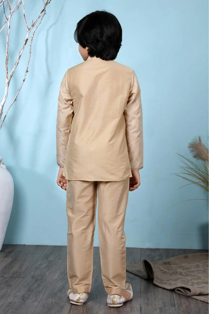 Beige Colour Handloom Silk Kurta Pajama BW1070069 C