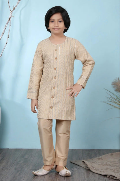 Beige Colour Handloom Silk Kurta Pajama BW1070071