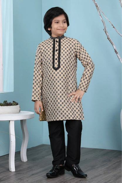Beige Colour Handloom Silk Kurta Pajama BW1070083