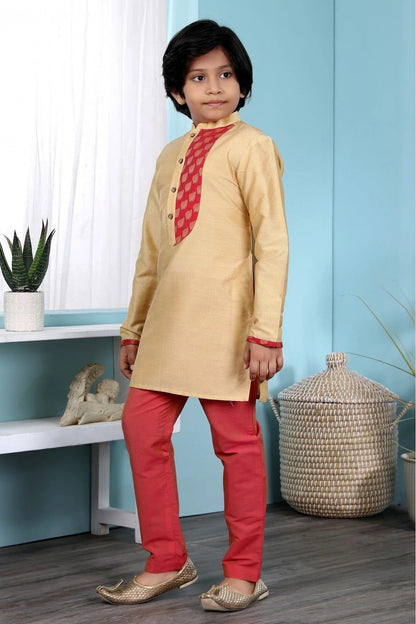 Beige Colour Handloom Silk Sherwani BW1070064 A