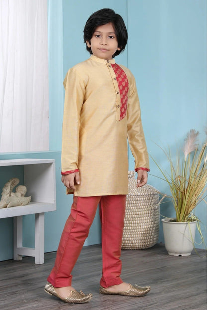 Beige Colour Handloom Silk Sherwani BW1070064 B