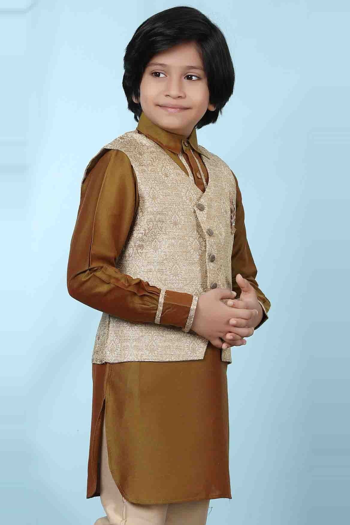 Beige Colour Jacquard Jacket BW1070119 A