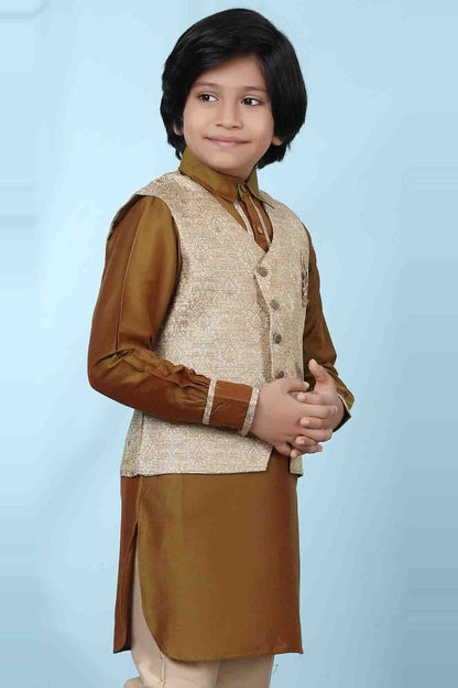 Beige Colour Jacquard Jacket BW1070119 A