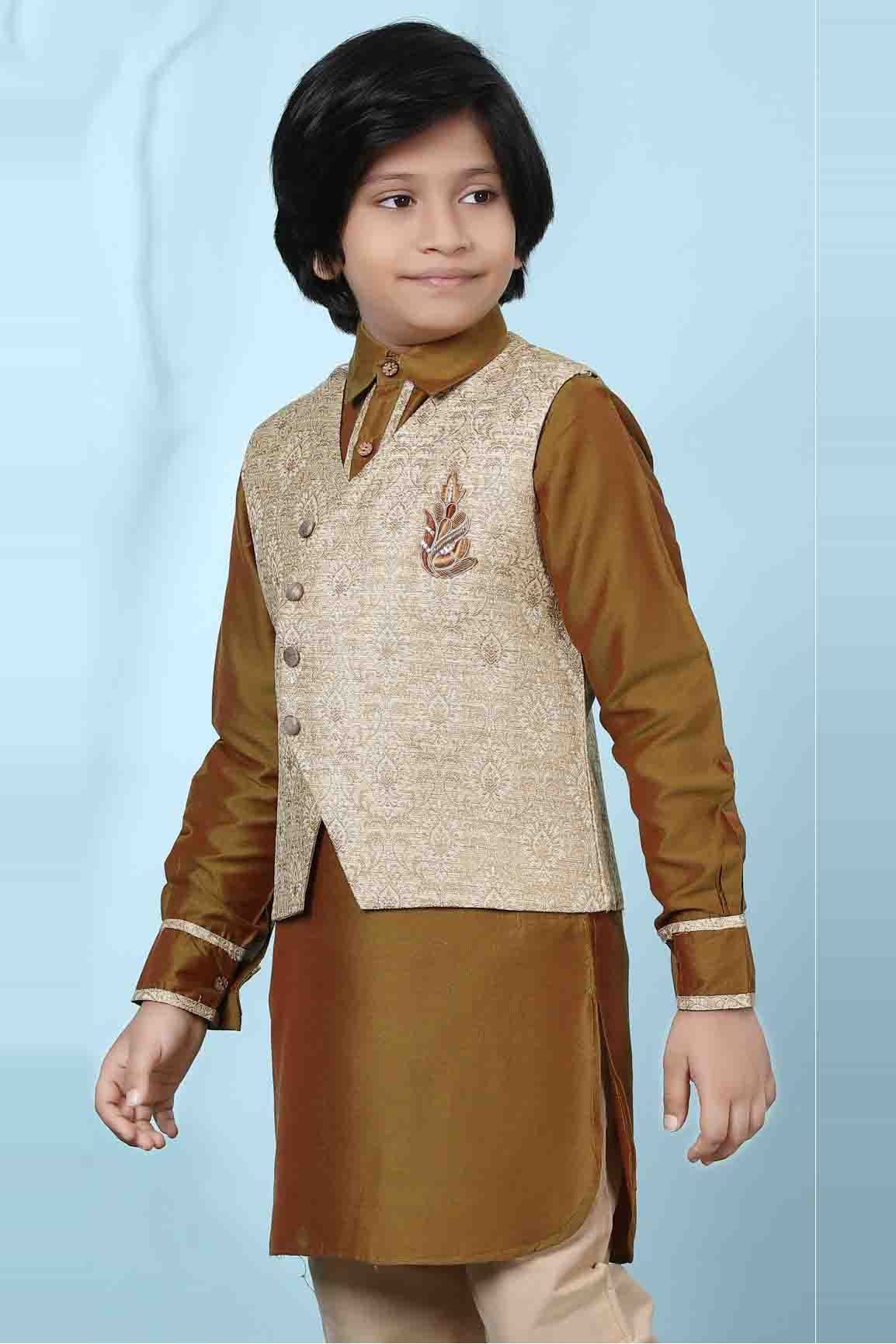 Beige Colour Jacquard Jacket BW1070119 B