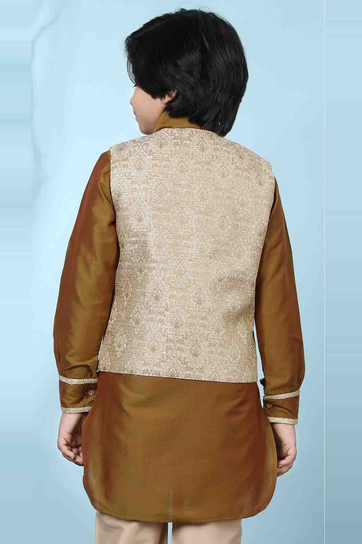 Beige Colour Jacquard Jacket BW1070119 C