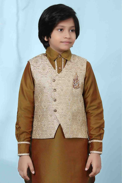 Beige Colour Jacquard Jacket BW1070119