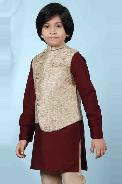 Beige Colour Jacquard Jacket BW1070120 A