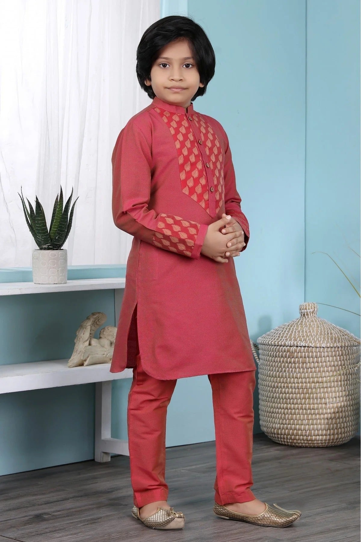 Beige Colour Jacquard Sherwani BW1070063 A
