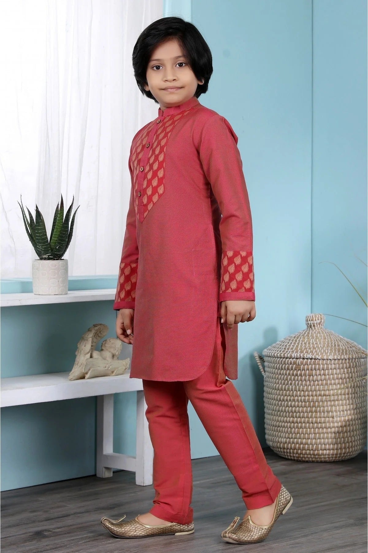 Beige Colour Jacquard Sherwani BW1070063 B
