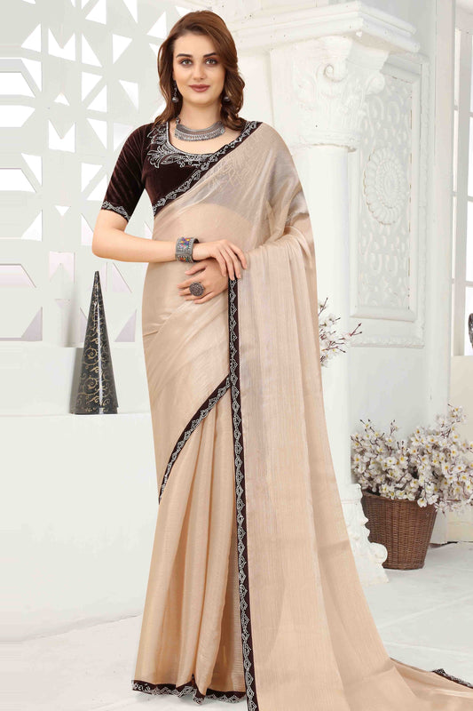 Beige Colour Jimmy Choo Crush Designer Saree SD1121115
