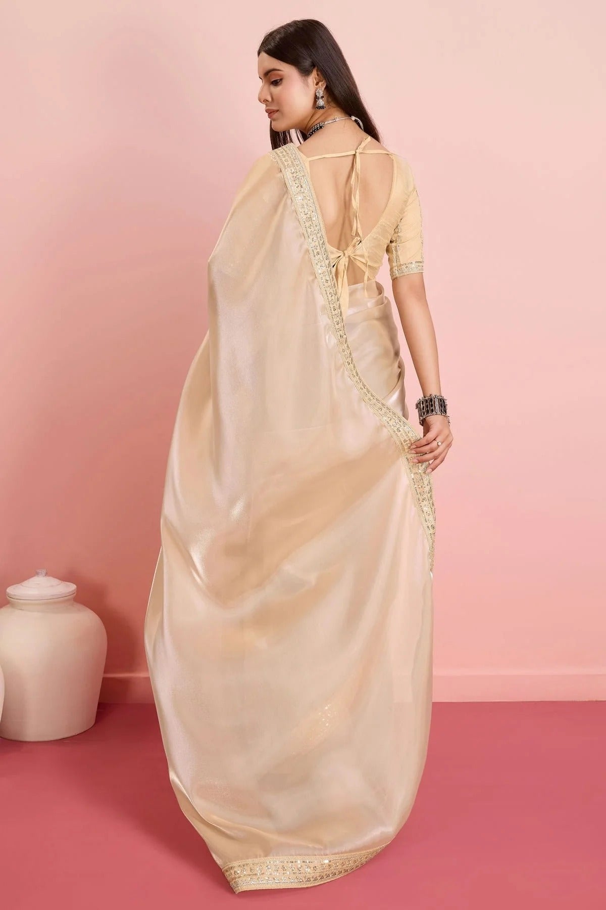 Beige Colour Jimmy Choo Saree SD1110450 A