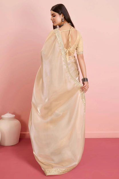 Beige Colour Jimmy Choo Saree SD1110450 A