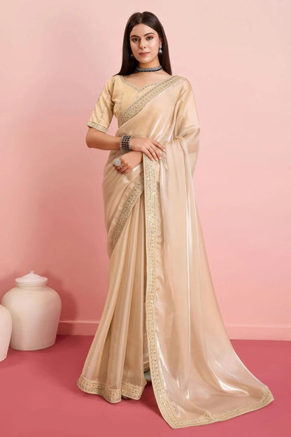 Beige Colour Jimmy Choo Saree SD1110450