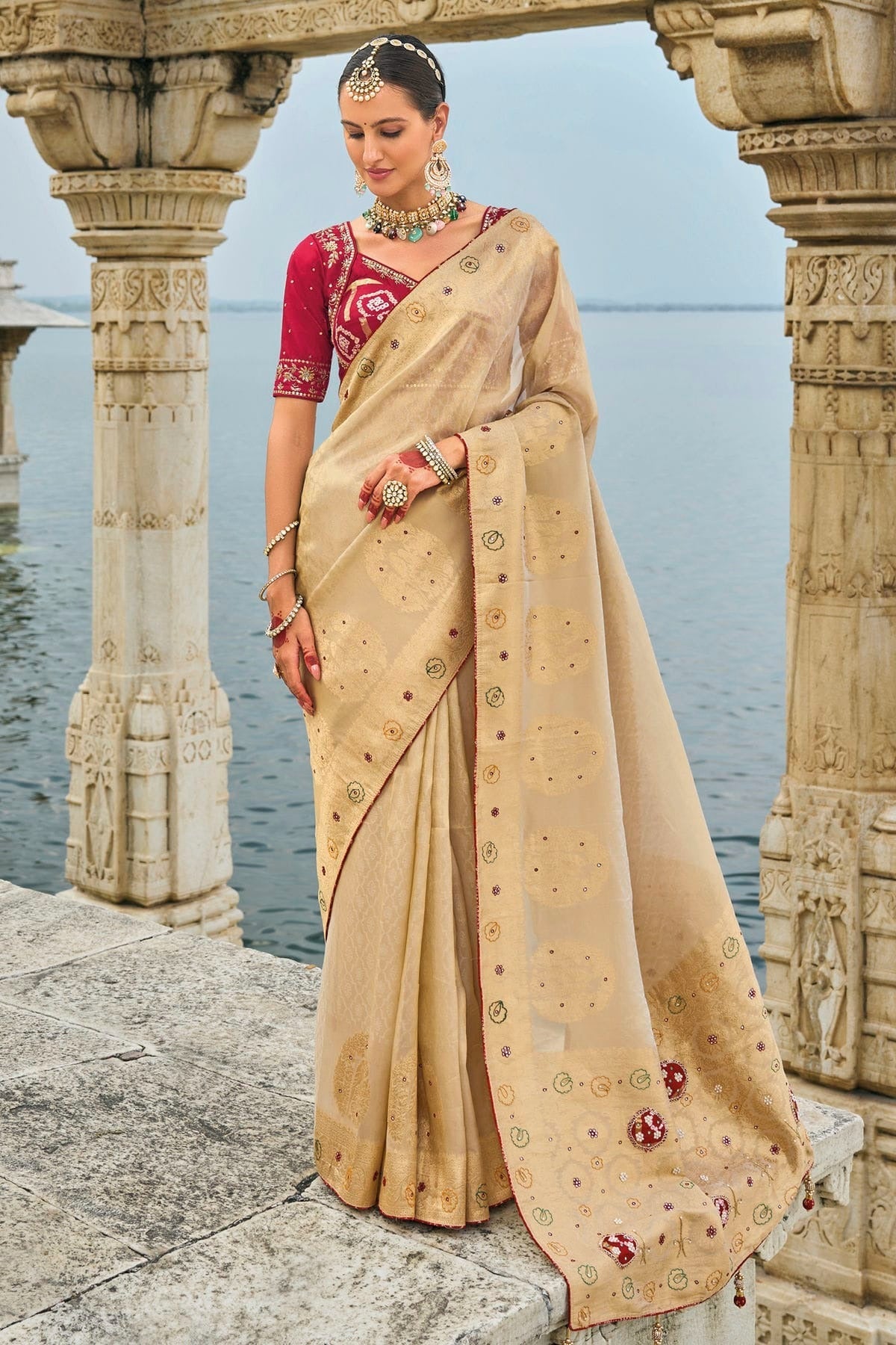 Beige Colour Kanjivaram Silk Designer Saree SD1111740