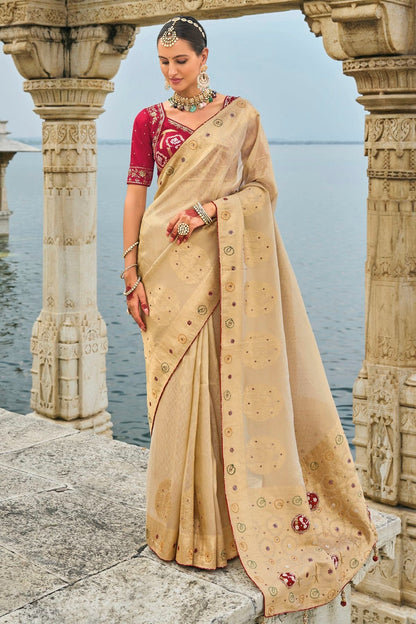 Beige Colour Kanjivaram Silk Designer Saree SD1111740