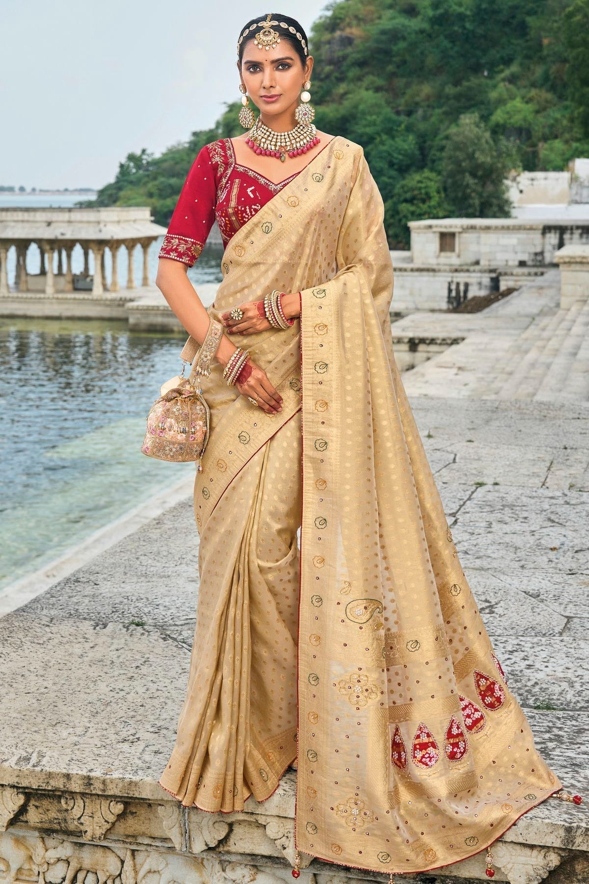 Beige Colour Kanjivaram Silk Designer Saree SD1111747