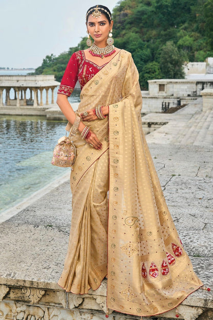 Beige Colour Kanjivaram Silk Designer Saree SD1111747